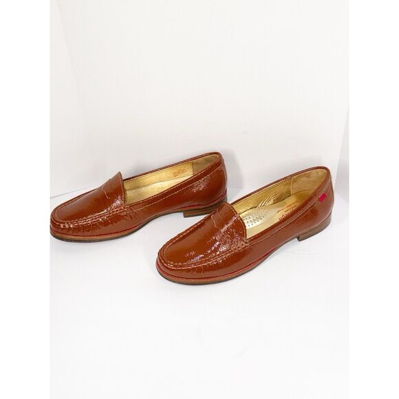 Marc Joseph East Village Leather Penny Loafer NEW Size 7.5 Patent Cognac Brown - Picture 6 of 16